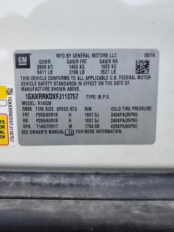 2015 GMC ACADIA SLT 1GKKRRKDXFJ110757