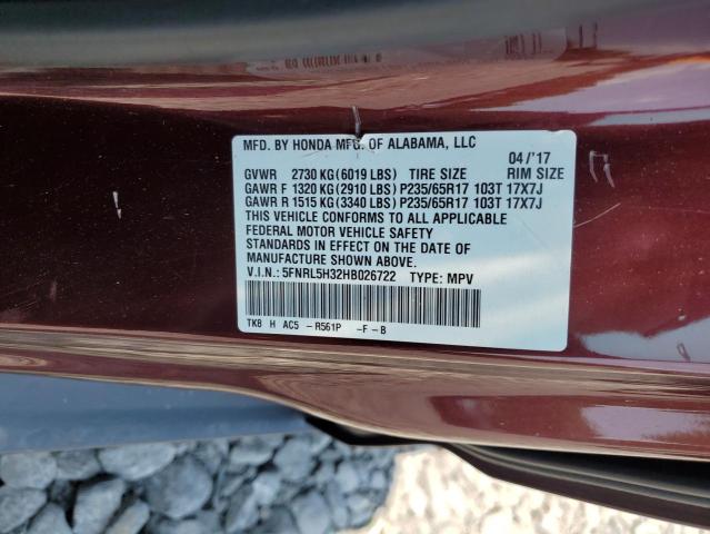 2017 HONDA ODYSSEY SE 5FNRL5H32HB026722