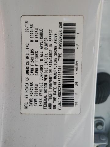 2015 HONDA ACCORD EXL 1HGCR3F84FA022041