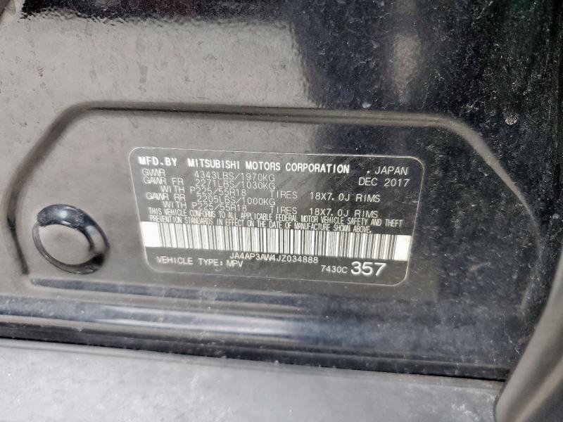 2018 MITSUBISHI OUTLANDER JA4AP3AW4JZ034888