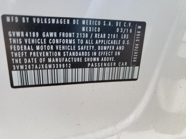 2016 VOLKSWAGEN JETTA S - 3VW267AJXGM339912