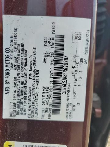 2015 LINCOLN MKZ 3LN6L2JK8FR620287