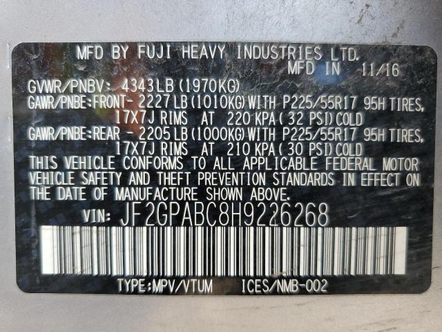 2017 SUBARU CROSSTREK - JF2GPABC8H9226268