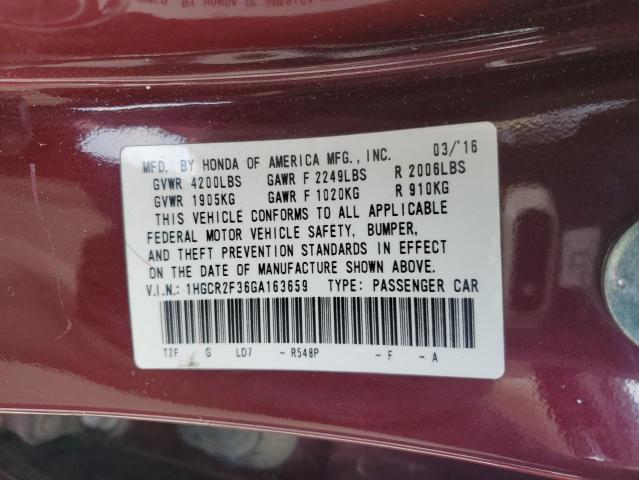 2016 HONDA ACCORD LX 1HGCR2F36GA163659