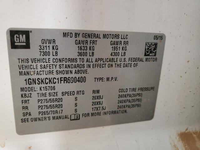 2015 CHEVROLET TAHOE K150 - 1GNSKCKC1FR690400
