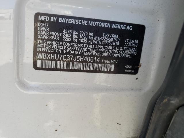 2018 BMW X1 SDRIVE2 WBXHU7C37J5H40614