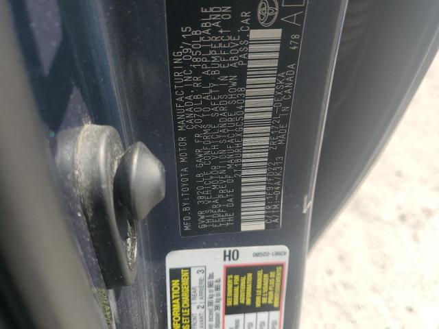 2016 TOYOTA COROLLA L - 2T1BURHEXGC504038
