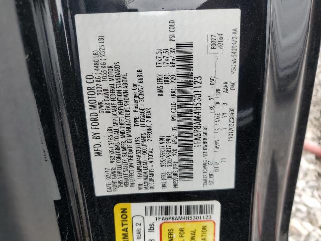 2017 FORD MUSTANG - 1FA6P8AM4H5301123