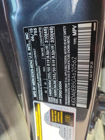 2016 MERCEDES-BENZ GLE 300D 4 4JGDA0EB5GA620562