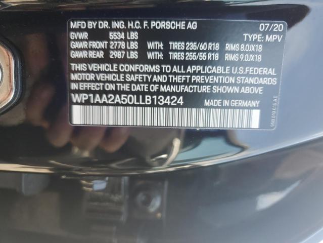 2020 PORSCHE MACAN WP1AA2A50LLB13424