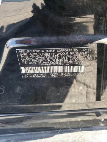 2016 LEXUS IS 200T JTHBA1D22G5038137