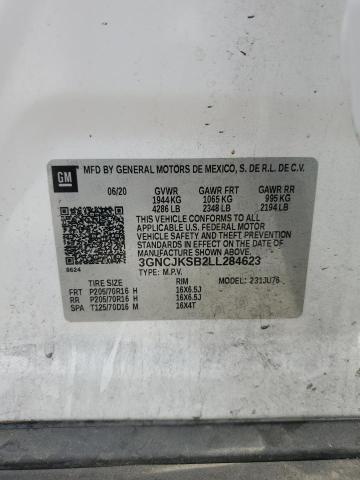 2020 CHEVROLET TRAX LS 3GNCJKSB2LL284623
