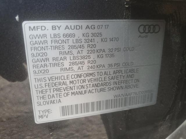 2018 AUDI Q7 PRESTIG WA1VAAF79JD006591