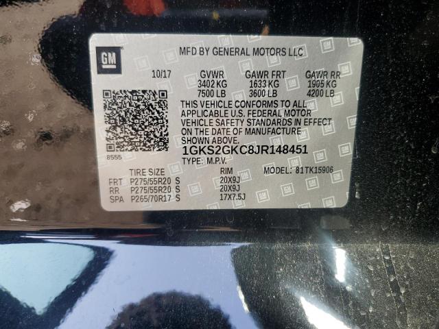 2018 GMC YUKON XL K 1GKS2GKC8JR148451