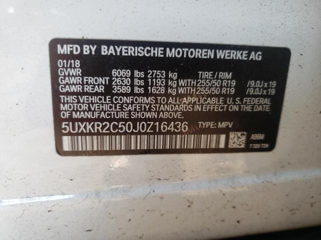 2018 BMW X5 SDRIVE3 - 5UXKR2C50J0Z16436