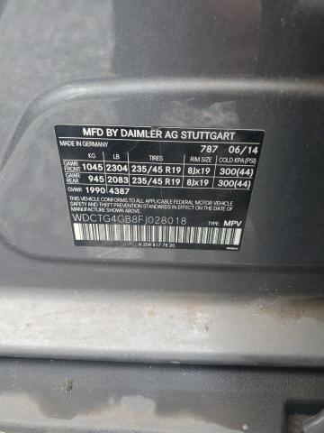 2015 MERCEDES-BENZ GLA 250 4M WDCTG4GB8FJ028018