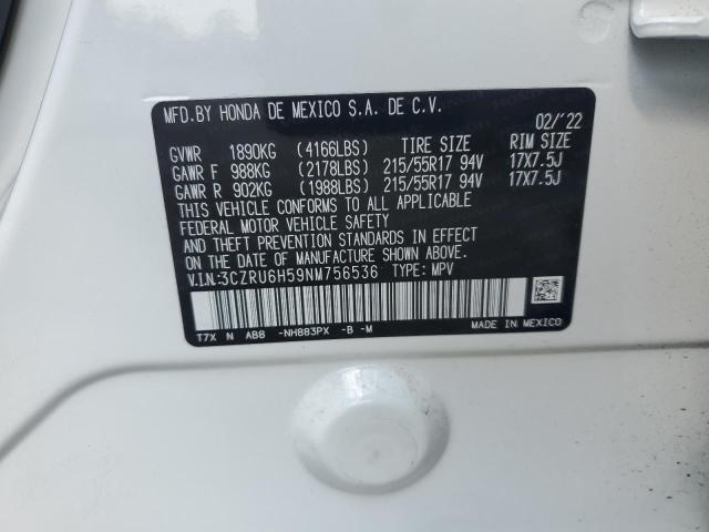 2022 HONDA HR-V EX 3CZRU6H59NM756536