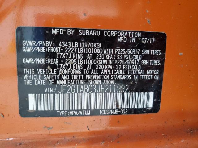 2018 SUBARU CROSSTREK JF2GTABC3JH211992