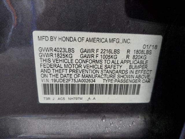 2018 ACURA ILX PREMIU 19UDE2F75JA002634