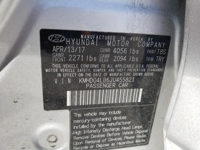 2018 HYUNDAI ELANTRA SP KMHD04LB6JU455821