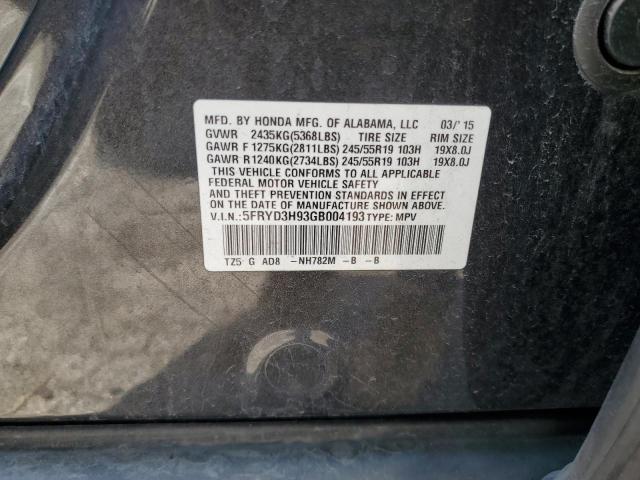 2016 ACURA MDX ADVANC 5FRYD3H93GB004193
