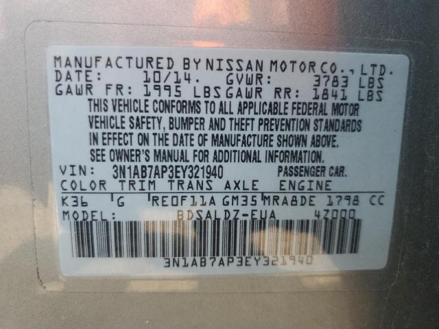 2014 NISSAN SENTRA S - 3N1AB7AP3EY321940