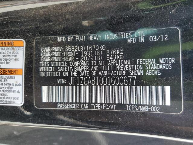 2013 SUBARU BRZ 2.0 PR - JF1ZCAB10D1600677