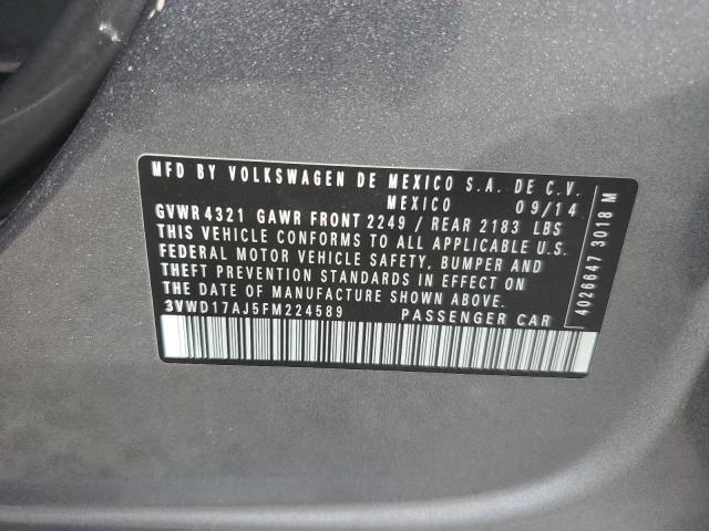 2015 VOLKSWAGEN JETTA SE 3VWD17AJ5FM224589