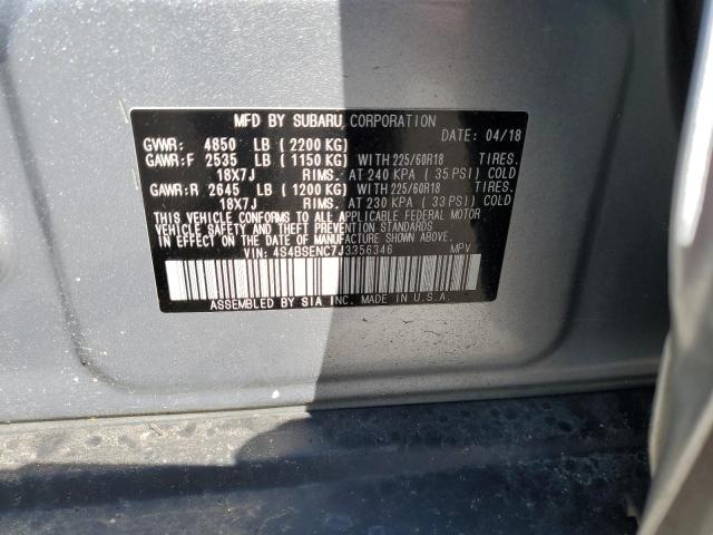 2018 SUBARU OUTBACK 3. 4S4BSENC7J3356346