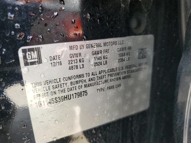 2017 CHEVROLET IMPALA PRE 1G1145S39HU179875