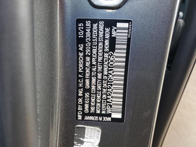 2016 PORSCHE CAYENNE WP1AA2A21GKA10062