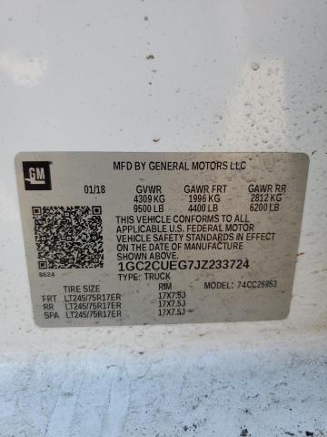 2018 CHEVROLET SILVERADO C2500 HEAVY DUTY 1GC2CUEG7JZ233724