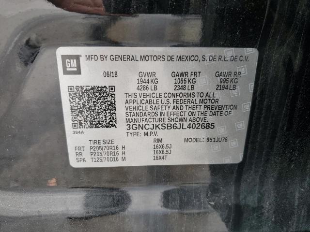 2018 CHEVROLET TRAX LS - 3GNCJKSB6JL402685
