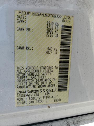 2013 NISSAN ALTIMA - 1N4AL3APXDN553617