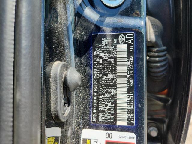 2019 TOYOTA COROLLA L - 2T1BURHE6KC233861