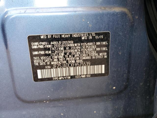 2015 SUBARU FORESTER 2 JF2SJADCXFH575539