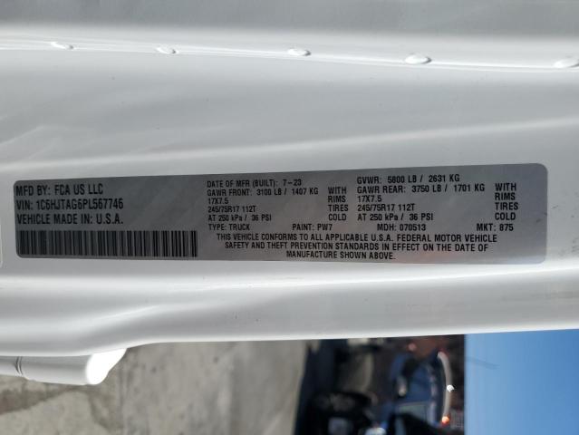 2023 JEEP GLADIATOR 1C6HJTAG6PL567746