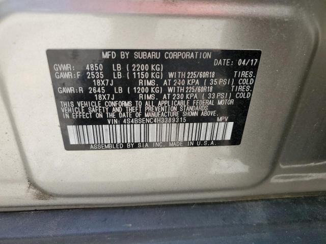 2017 SUBARU OUTBACK 3. 4S4BSENC4H3389315