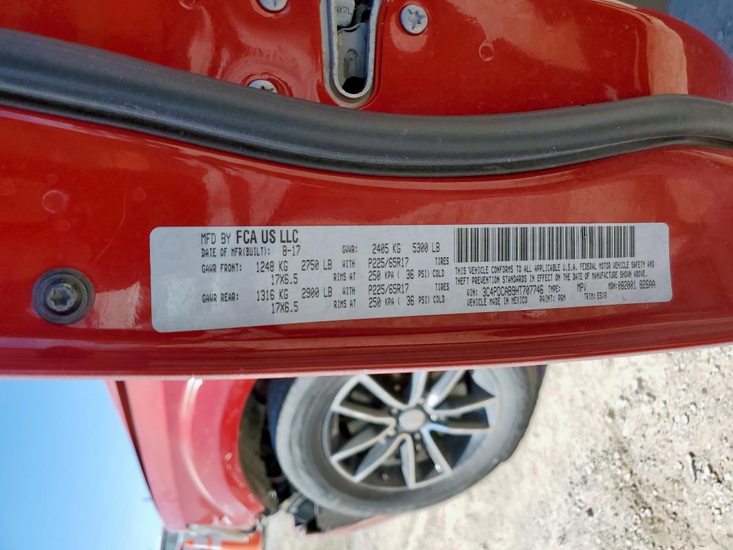 2017 DODGE JOURNEY SE 3C4PDCAB9HT707746