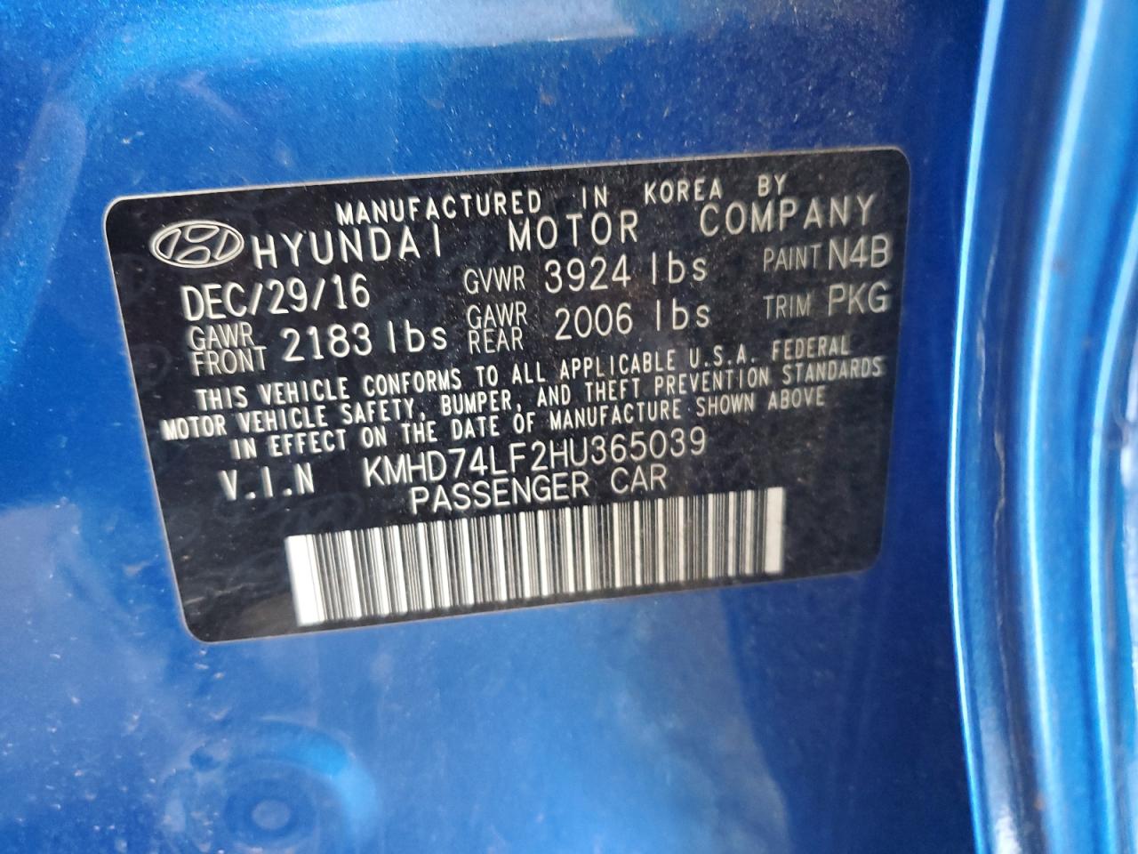 Hyundai Elantra se 2017