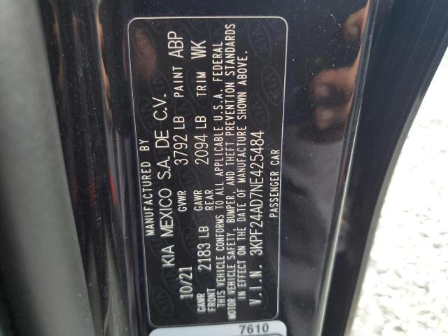 2022 KIA FORTE FE 3KPF24AD7NE425484