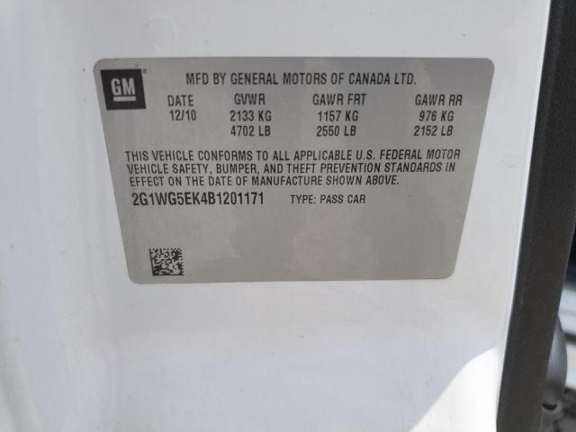 2011 CHEVROLET IMPALA LT - 2G1WG5EK4B1201171