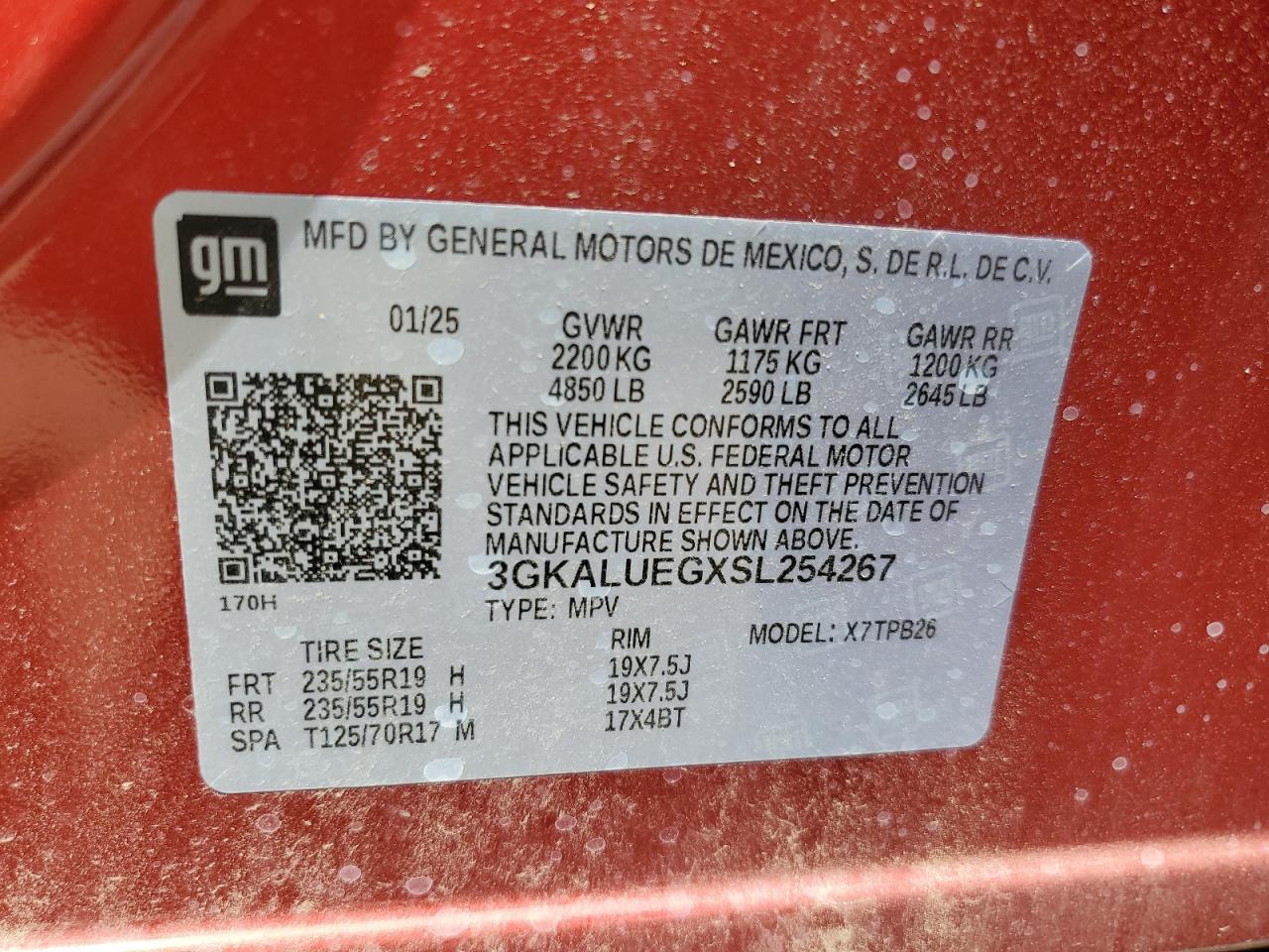 GMC TERRAIN ELEVATION