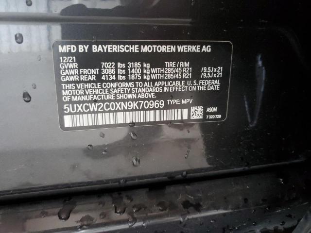 2022 BMW X7 XDRIVE40I 5UXCW2C0XN9K70969