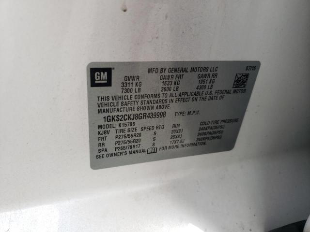 2016 GMC YUKON DENALI 1GKS2CKJ8GR439998