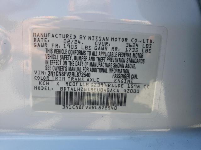 2024 NISSAN VERSA SR 3N1CN8FV2RL872540