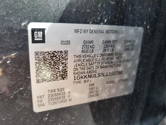 2020 GMC ACADIA SLT 1GKKNULS0LZ160768