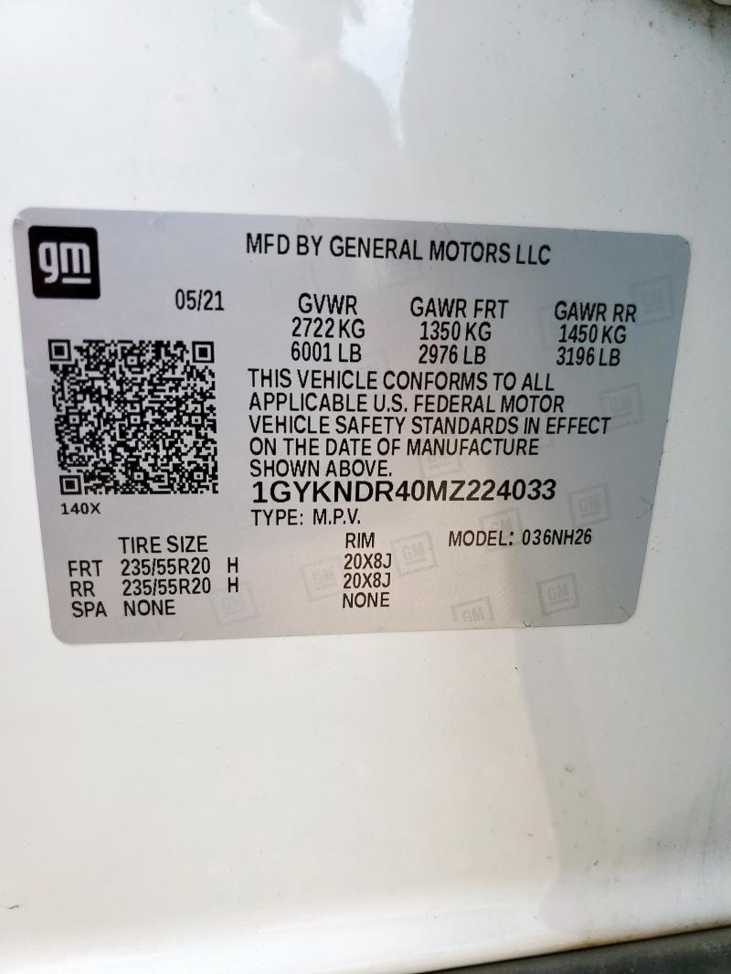 2021 CADILLAC XT5 PREMIU 1GYKNDR40MZ224033