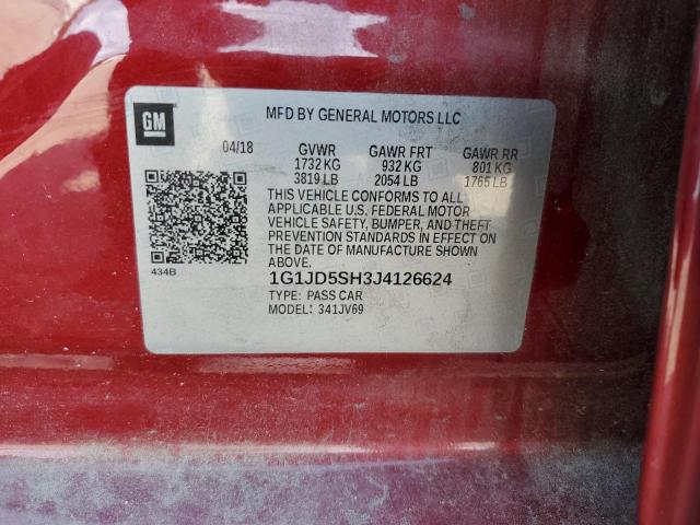 2018 CHEVROLET SONIC LT - 1G1JD5SH3J4126624