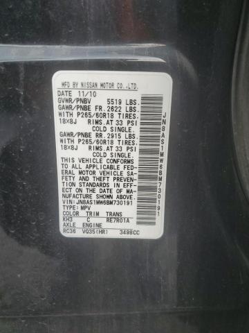 2011 INFINITI FX35 - JN8AS1MW6BM730191